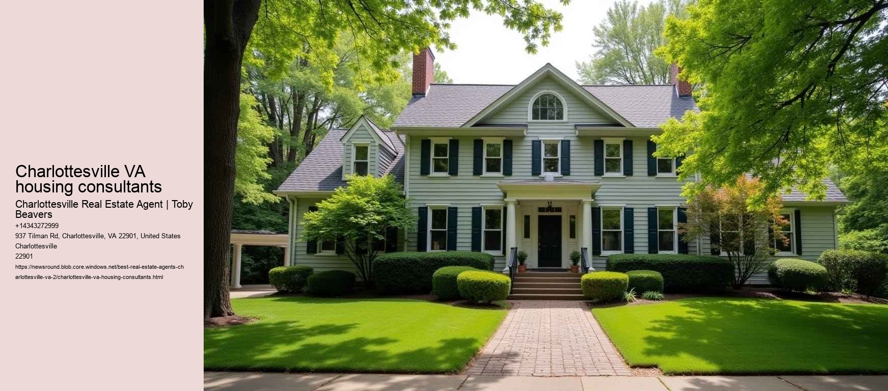 Charlottesville VA housing consultants