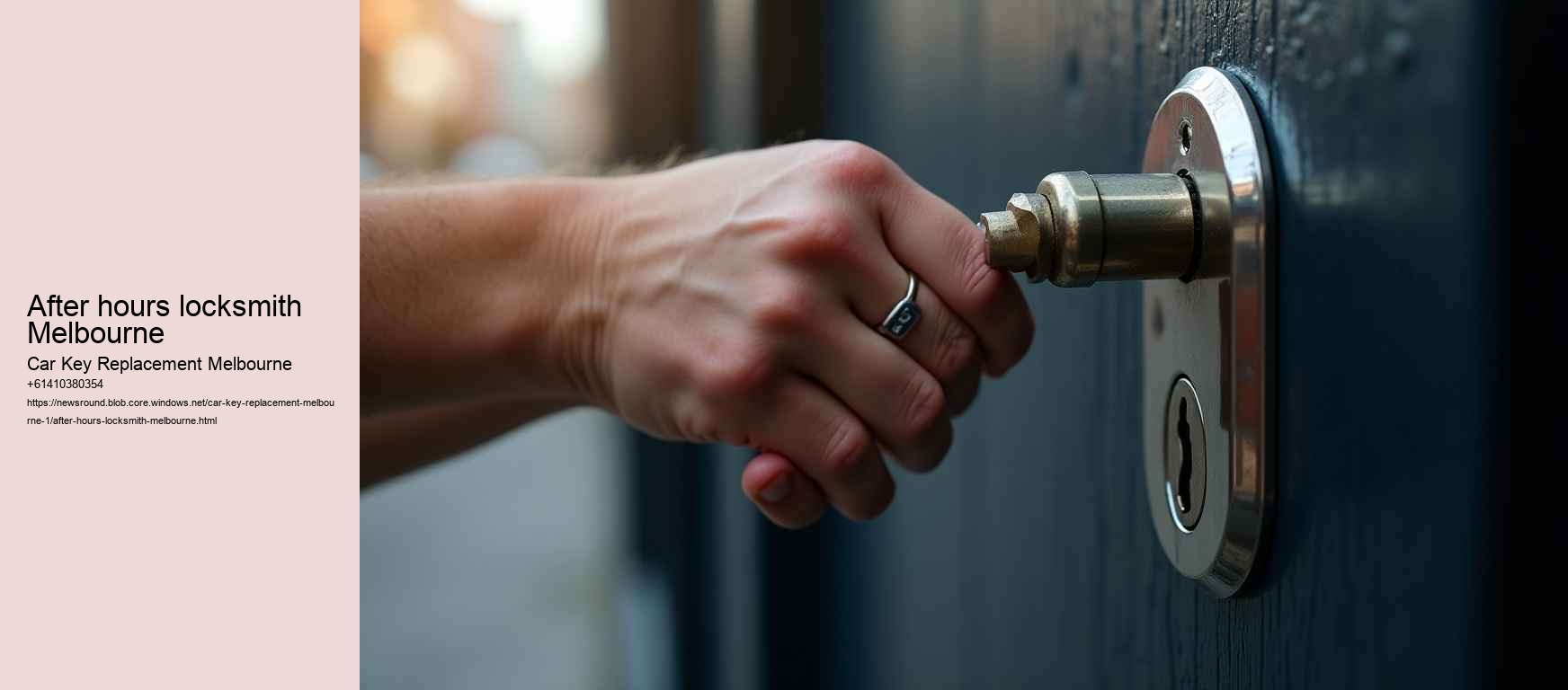 after hours locksmith Melbourne