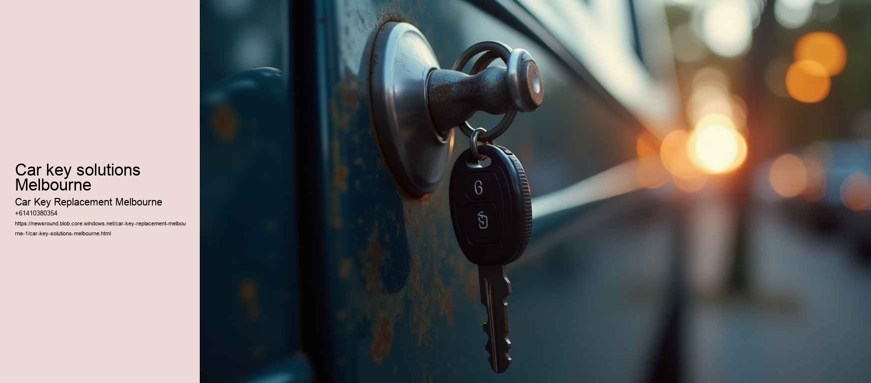 car key solutions Melbourne