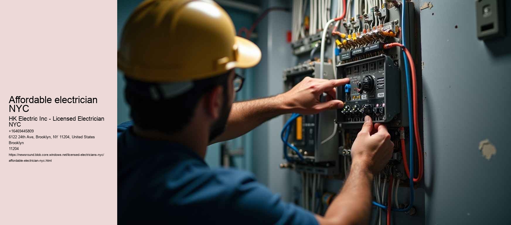 affordable electrician NYC