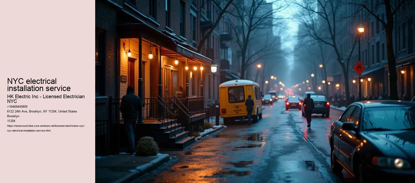 NYC electrical installation service